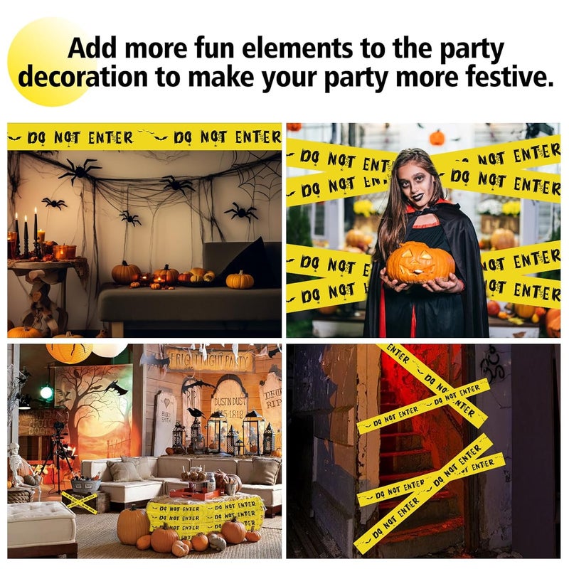 Daucin Halloween Caution Tape, Halloween Decorations Caution Tape DO NOT Enter Adhesive Halloween Decorations Tape Barricade Safety Tape for Workplace Danger Areas Halloween Decorations - 82.02 feet - Image 5